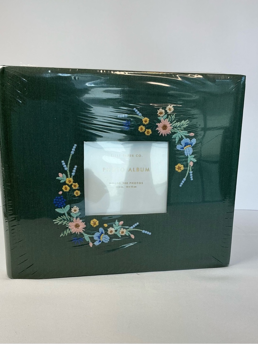Rifle Paper Co. Dark Green Floral Embroidered Heirloom Photo Album